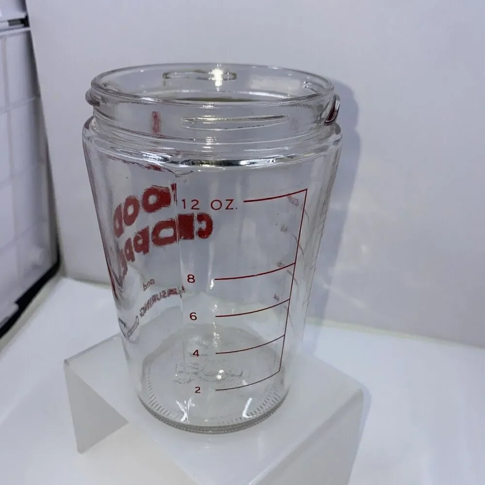 VINTAGE Glass Automatic Chopper and Measuring Cup Jar Only
